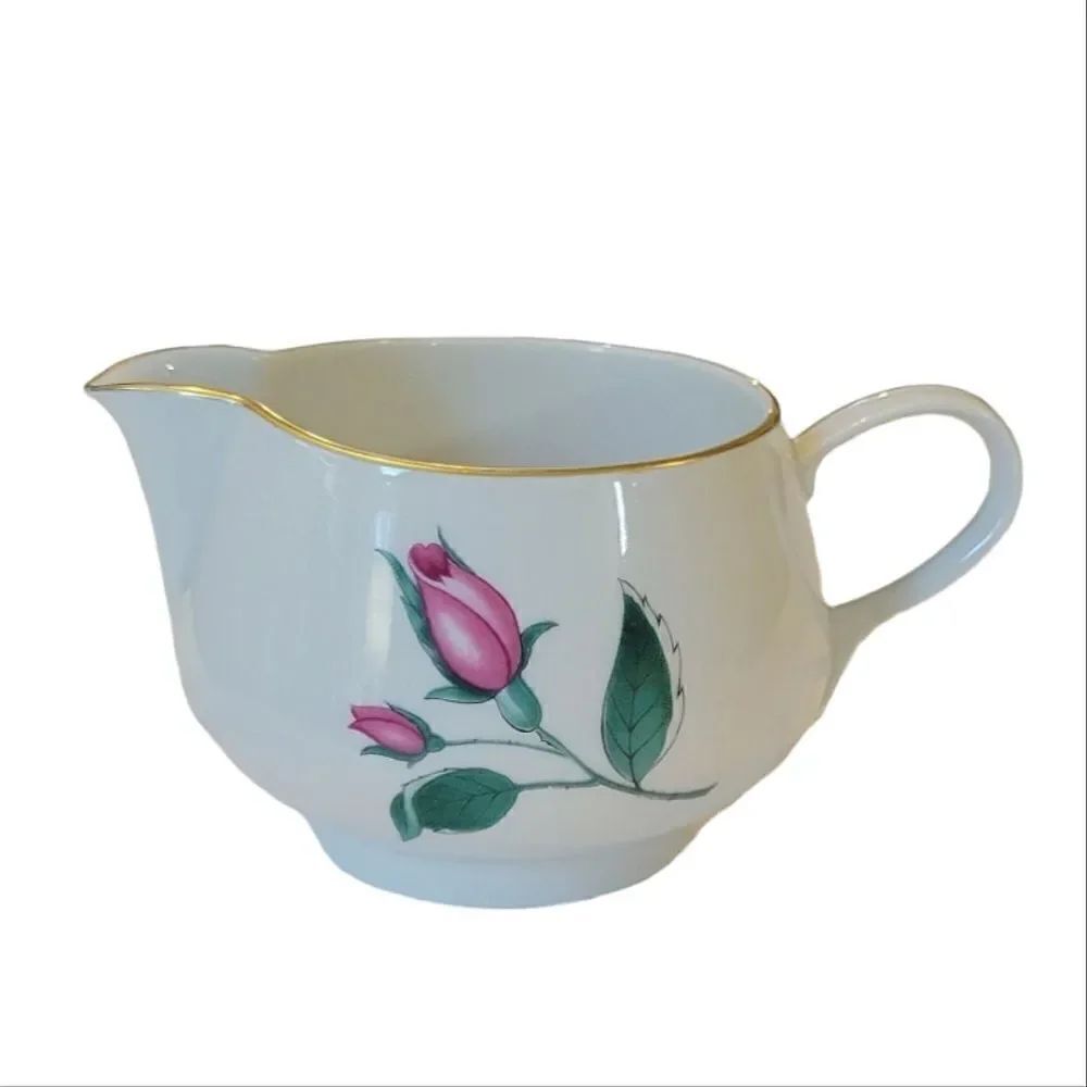 Easterling Radiance Pink Rose Bud Porcelain Creamer